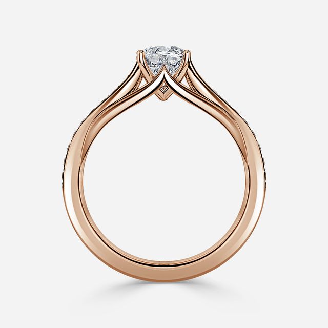 Olina Pave Rose Gold Engagement Ring