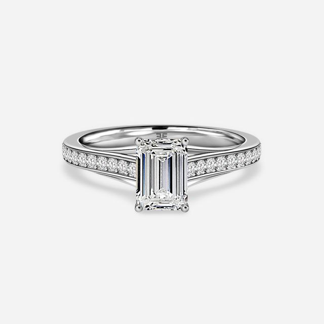 Olina Pavé Platinum Engagement Ring