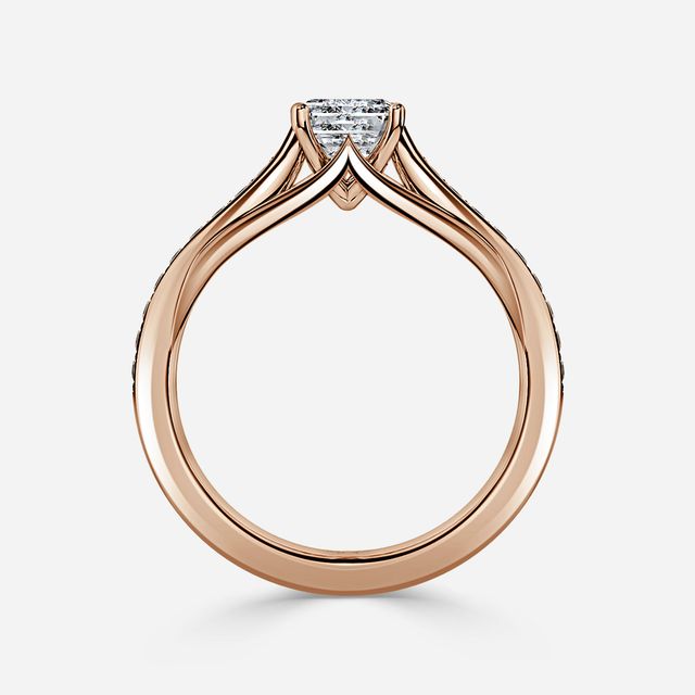 Olina Pave Rose Gold Engagement Ring