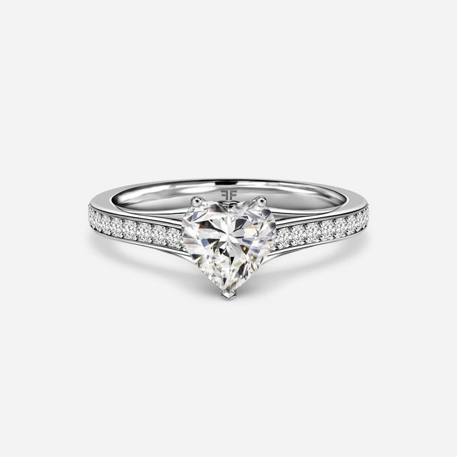 Olina Pavé Platinum Engagement Ring