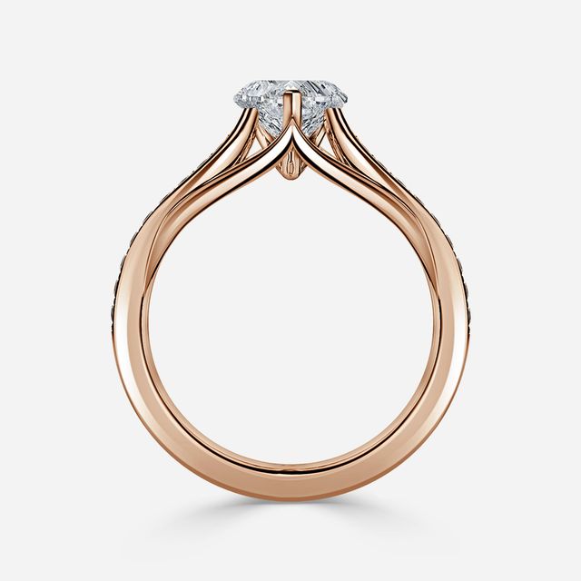 Olina Pavé Rose Gold Engagement Ring