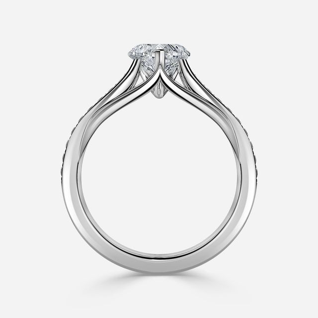 Olina Pavé Platinum Engagement Ring