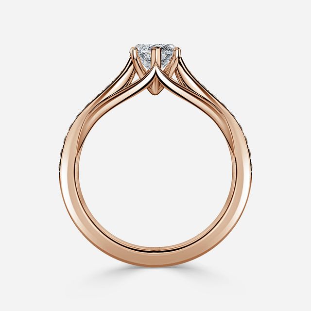 Olina Pave Rose Gold Engagement Ring