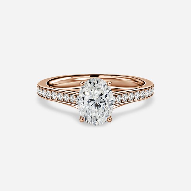 Olina Pavé Rose Gold Engagement Ring