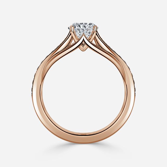 Olina Pavé Rose Gold Engagement Ring