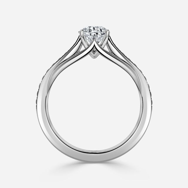 Olina Pave White Gold Engagement Ring