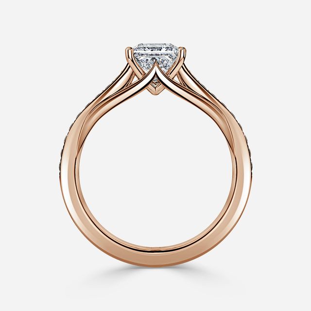 Olina Pave Rose Gold Engagement Ring