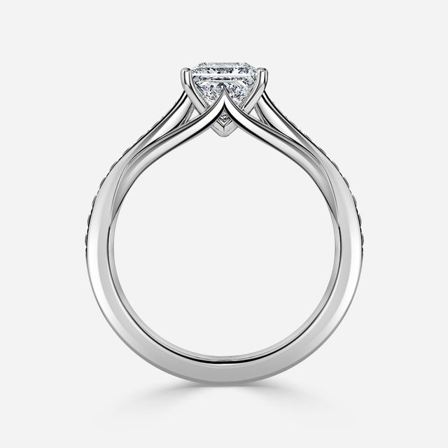Olina Pave Platinum Engagement Ring