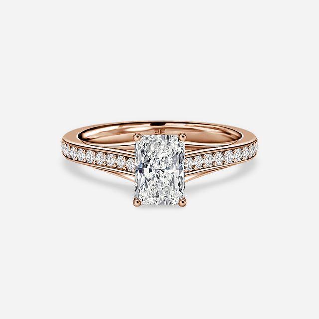 Olina Pavé Rose Gold Engagement Ring