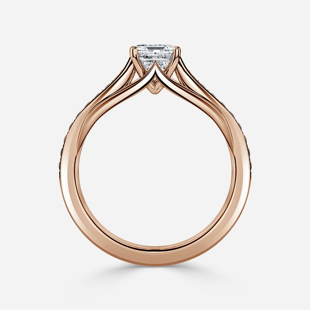 Olina Pavé Rose Gold Engagement Ring