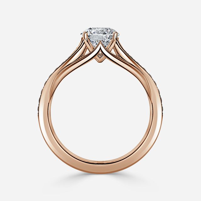 Olina Pave Rose Gold Engagement Ring