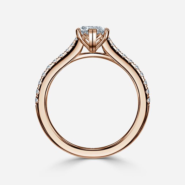 Rose Pavé Rose Gold Engagement Ring