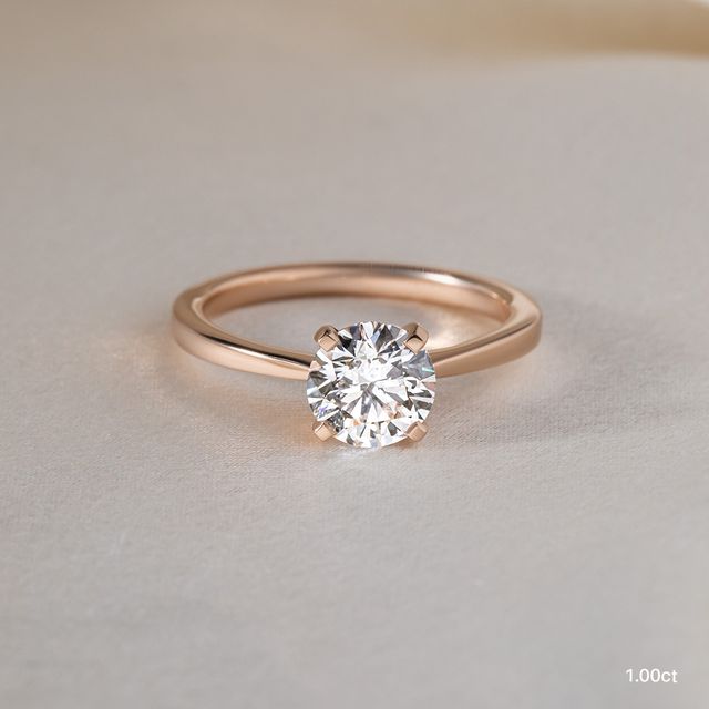 Firefly Rose Gold Solitaire Engagement Ring