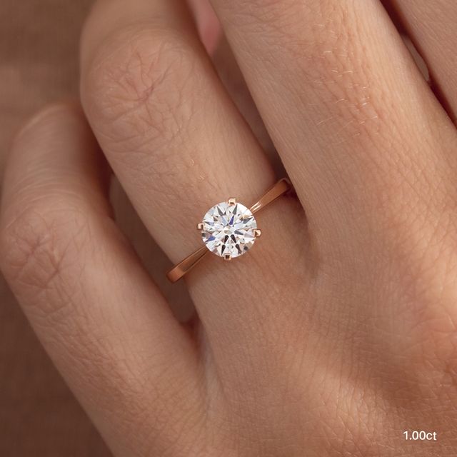 Firefly Rose Gold Solitaire Engagement Ring