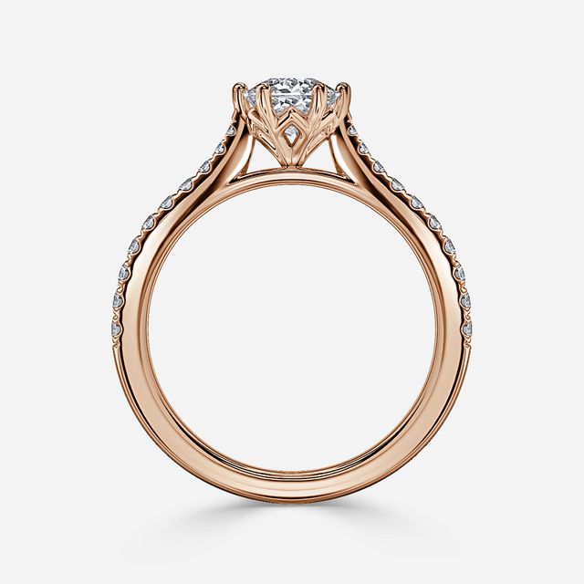 Rose Pavé Rose Gold Engagement Ring