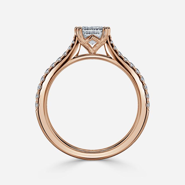 Rose Pavé Rose Gold Engagement Ring