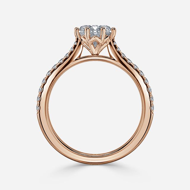Rose Pavé Rose Gold Engagement Ring