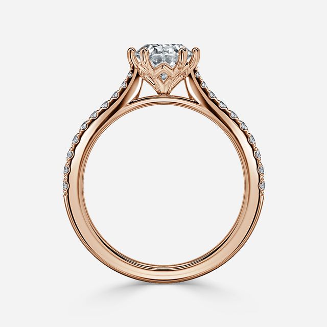 Rose Pavé Rose Gold Engagement Ring