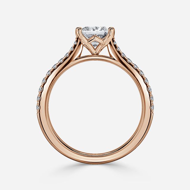 Rose Pavé Rose Gold Engagement Ring