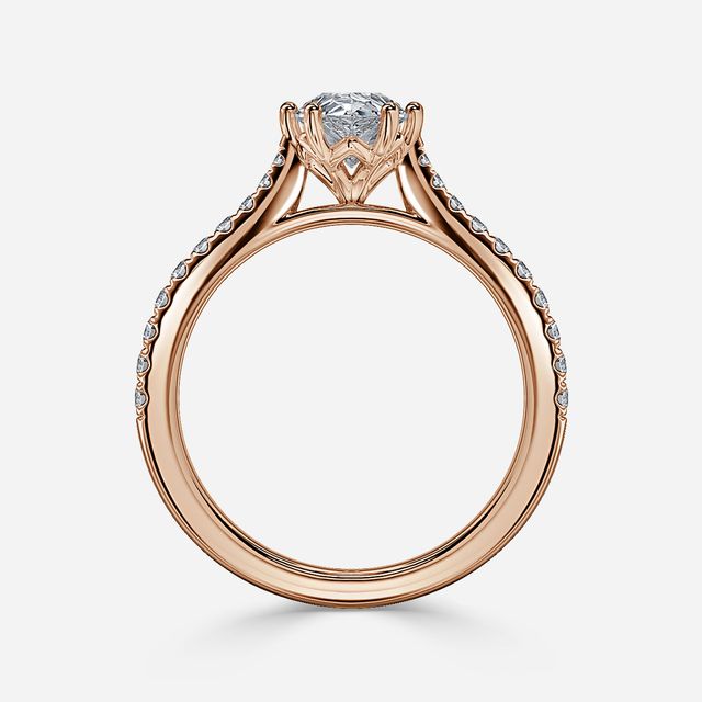 Rose Pavé Rose Gold Engagement Ring