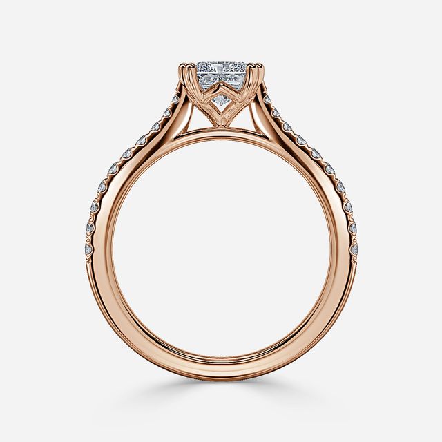 Rose Pavé Rose Gold Engagement Ring