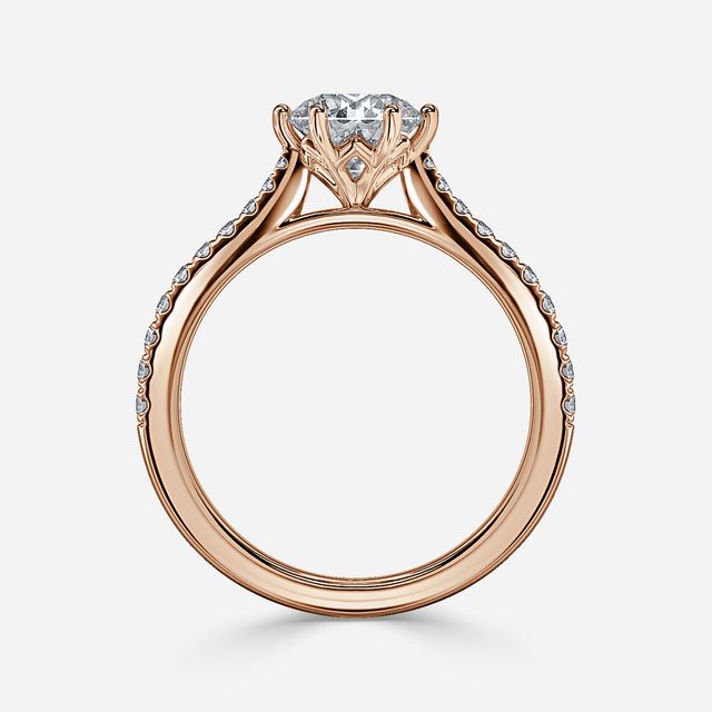 Rose Pavé Rose Gold Engagement Ring