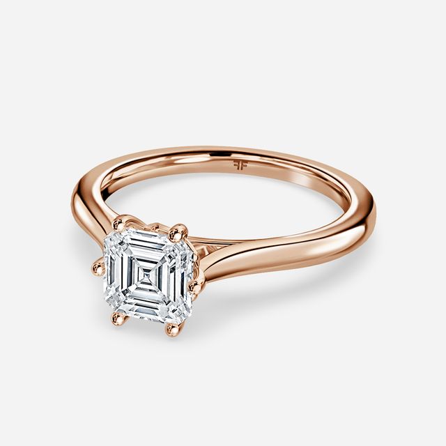 Rose Plain Engagement Ring In Rose Gold