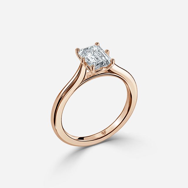 Rose Plain Engagement Ring In Rose Gold