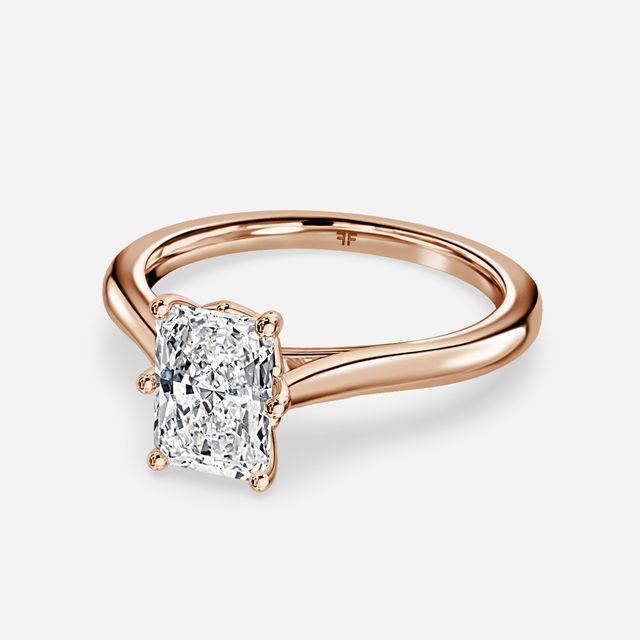 Rose Plain Engagement Ring In Rose Gold
