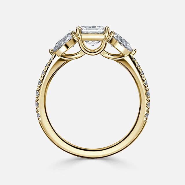 Vivian Trilogy Engagement Ring In Yellow Gold