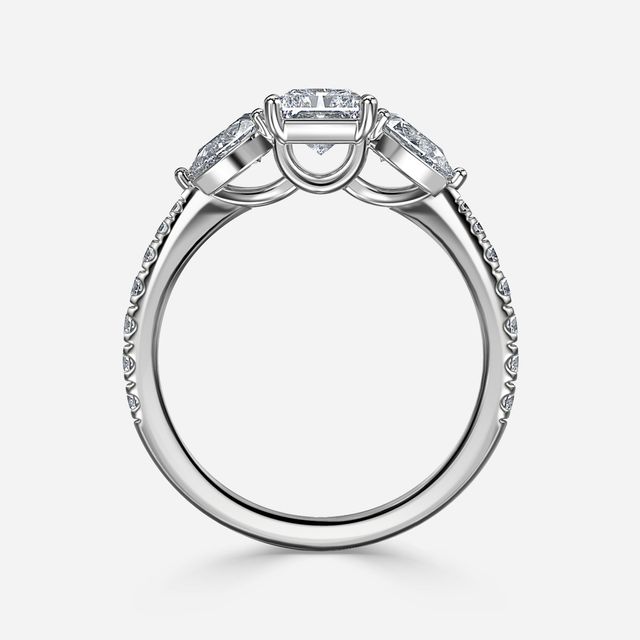 Vivian Pavé Engagement Ring In Platinum