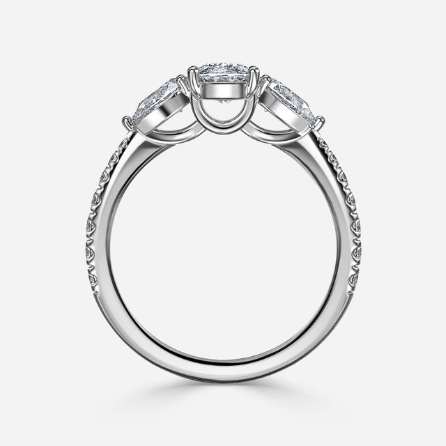 Vivian Pavé Engagement Ring In Platinum