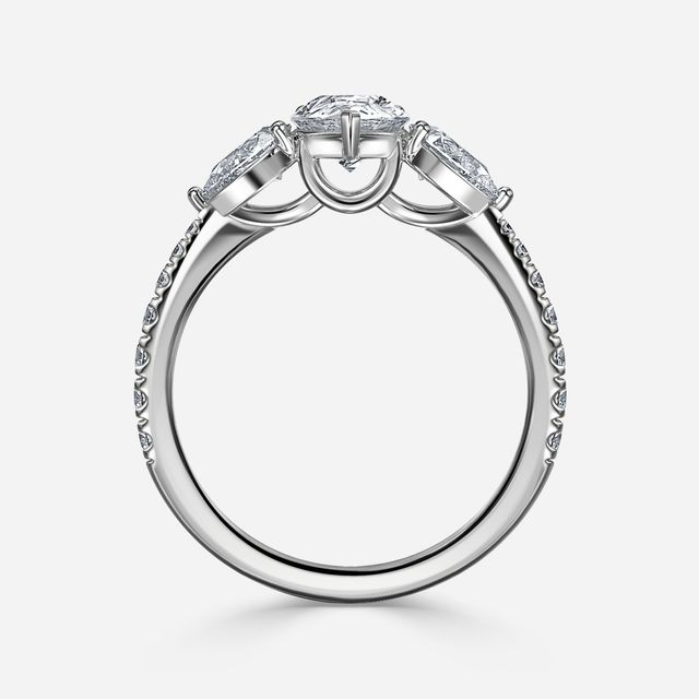 Vivian Pavé Engagement Ring In Platinum