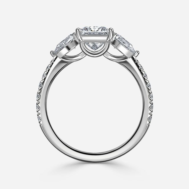 Vivian Pavé Engagement Ring In White Gold