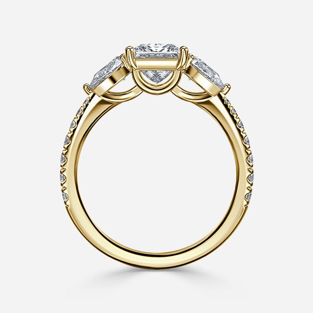 Vivian Pavé Engagement Ring In Yellow Gold