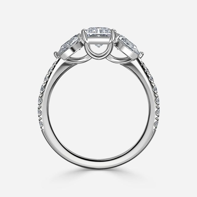 Vivian Trilogy Engagement Ring In Platinum