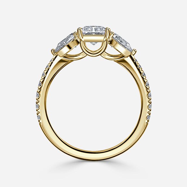 Vivian Pavé Engagement Ring In Yellow Gold