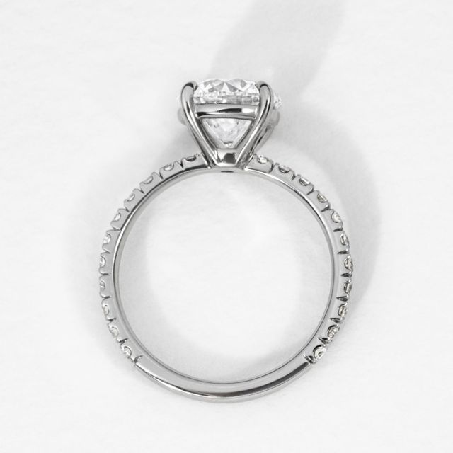 Round Diamond Band Engagement Ring- 2.42ct