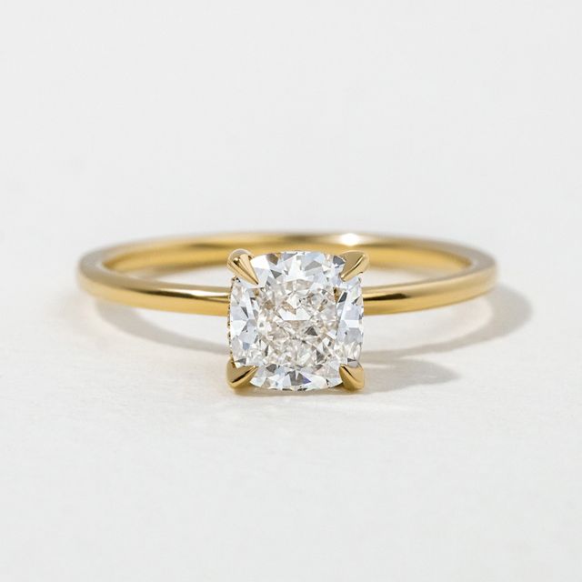 Cushion Hidden Halo Engagement Ring- 1.24ct