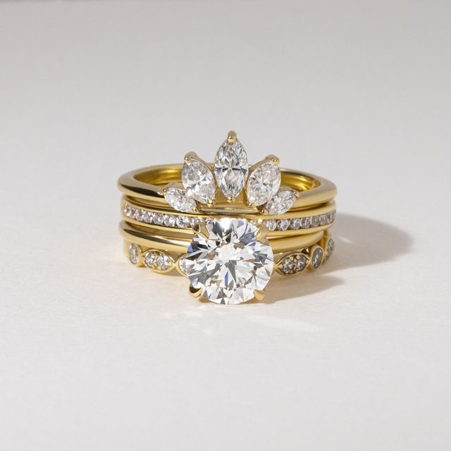 Round Yellow Gold Engagement Ring- 1.91ct