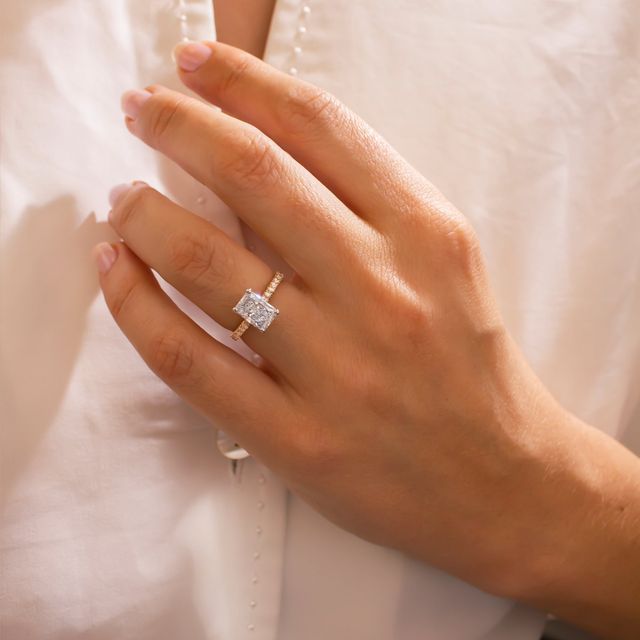 1.50ct Avery Two Tone Radiant Lab Diamond