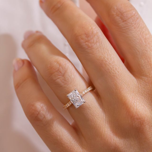 1.50ct Avery Two Tone Radiant Lab Diamond