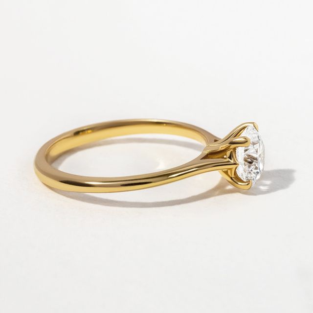 Round Diamond Yellow Gold Solitaire Ring- 1.00ct