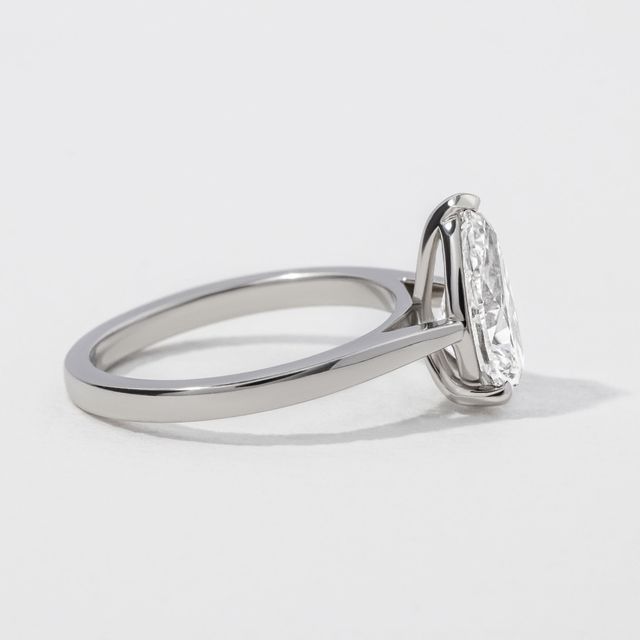 Platinum Solitaire Pear Engagement Ring- 2.08ct