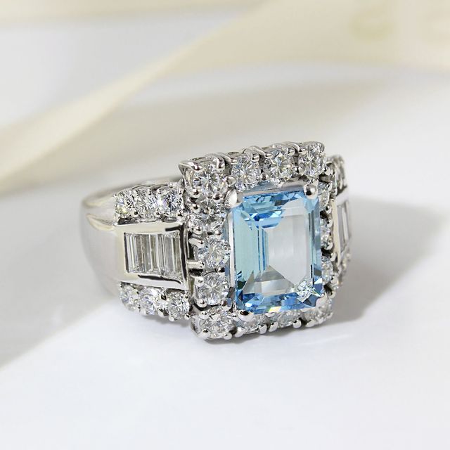 Emerald Cut Aquamarine Cluster- 2.00ct