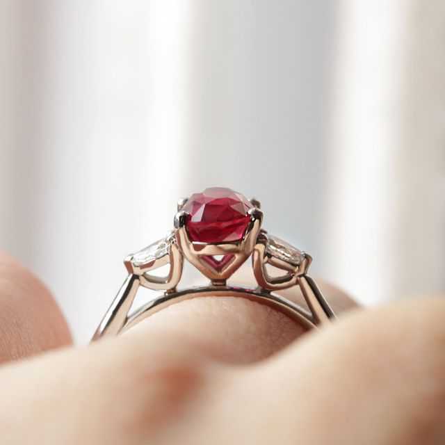 Oval Ruby Trilogy- 1.30ct