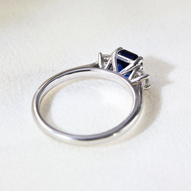Asscher Sapphire Trilogy- 1.00ct