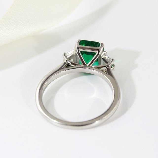 Emerald Trilogy Engagement Ring- 2.20ct