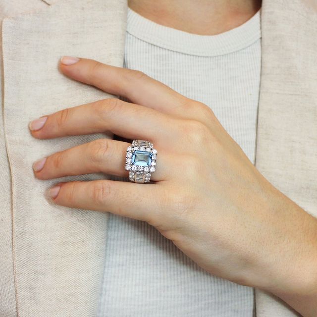 Emerald Cut Aquamarine Cluster- 2.00ct
