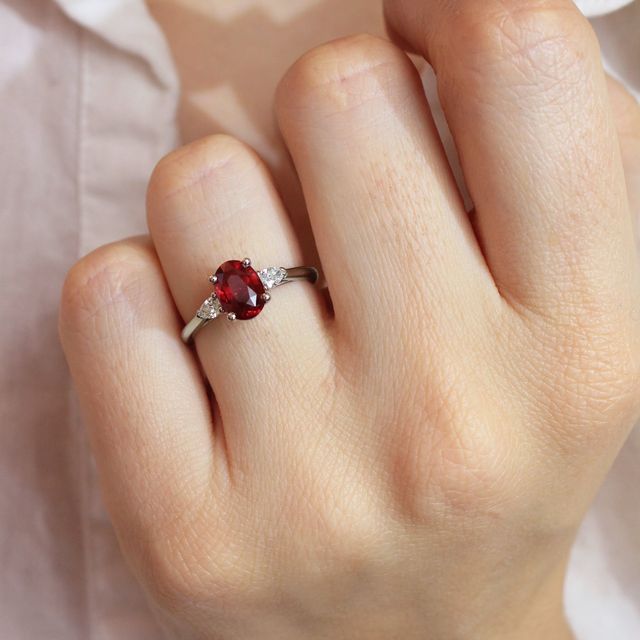 Oval Ruby Trilogy- 1.30ct